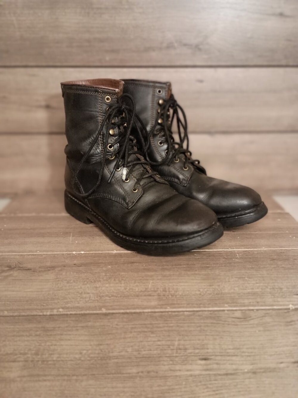 Ariat Work Mens Boots Size 9.5EE ASTM F2892-18 Black Leather Lace Up